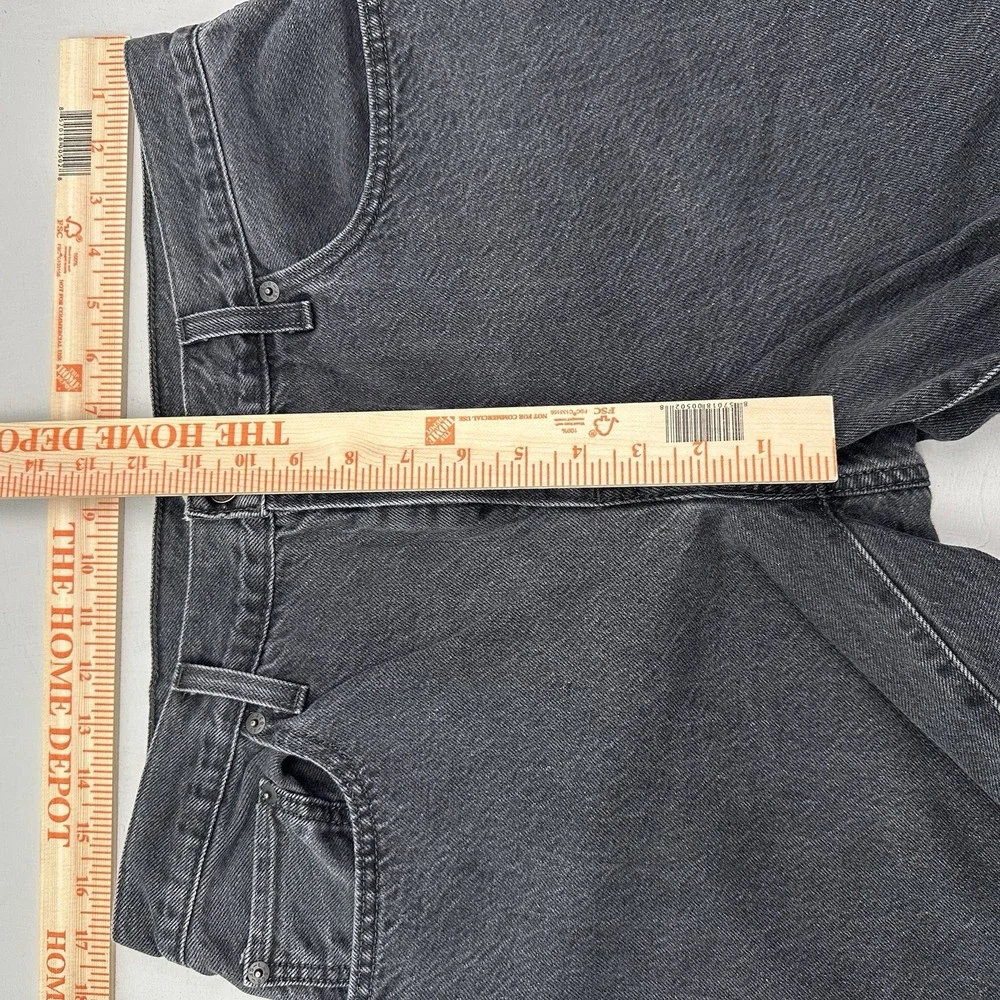 Levi's Premium Baggy Dad Jeans Women 30x30 Black 100% Cotton Big E Wide Leg